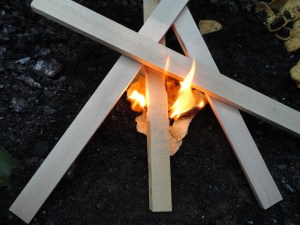 Ta Da ..much cheaper than a $1 fire starte