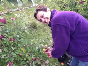 Picking apples