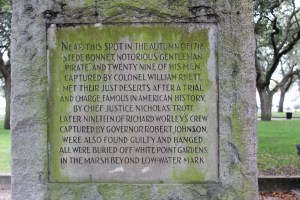 Where the pirate Bonnet and his men were captured