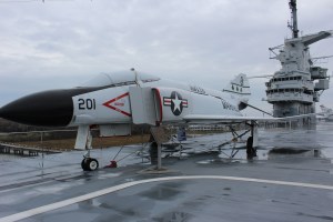 One of the many planes on the flight deck