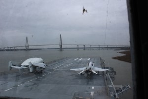 Carrier deck, we were allowed to walk around on it. VERY cool