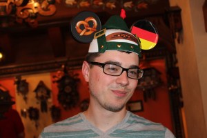 Micah was nice enough to put on every weird hat I found for him