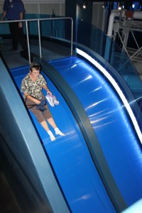 Slides aren't just for kids !! It went fast