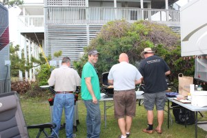 Greg as security overseeing the grillers...you noticed he's not actually doing anything just watching...oh yeah that's security lol