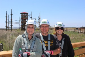 Me, Lee, amd Kelly outside the course