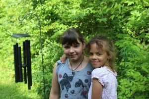 Sydney and Hailey with their necklaces