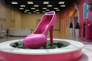 Giant pink Barbie show