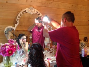 Because Lee is her dad Katy got movie lights for her makeup retouch