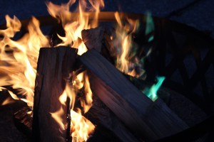 Look to the right for the blue flames