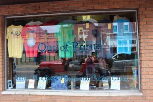 My favorite store had tshirts with the jacket covers of out of print books