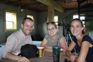 From left: P.J her best man, Stacy her maid of honr, and Kat