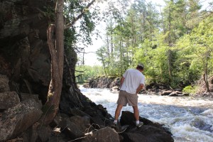 Lee came down with me