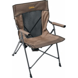 Hard arms that flip up and a cool cup holder that swivels out on the bottom 