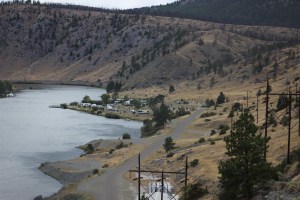 View of the campground from the dam