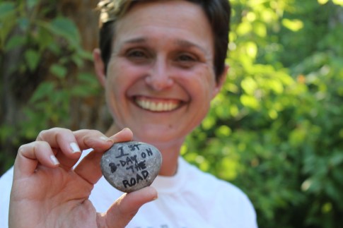 I loved that Deb wrote on this rock for me...so thoughtful since she knows I love rocks