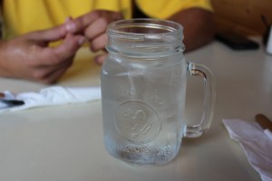 Loved the water glasses and the water was ice cold!!