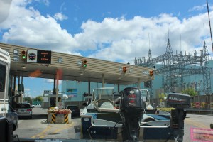 Two lanes open for crossing 