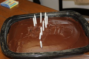 Linda put a question mark on my cake :)