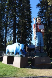 Love Paul Bunyon and Babe the Big Blue Ox . This wasn't to bad of a statue