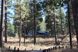 Here's our camper from the bottom of the hill