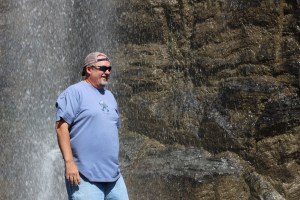 Great waterfall right off the road where Steve got wet :) Love his adventuresome spirit