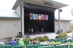 Stage with some ok musicians playing, we listened to some Irish folk tunes for awhile