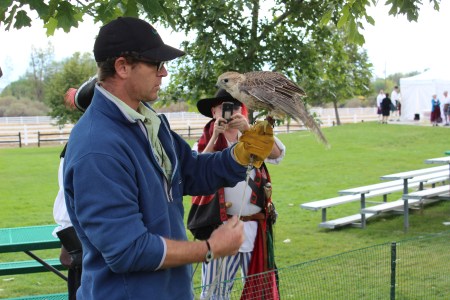 Unfortunately the falconer was less interested in talking than charging $10 per picture holding the birds, so we passed 