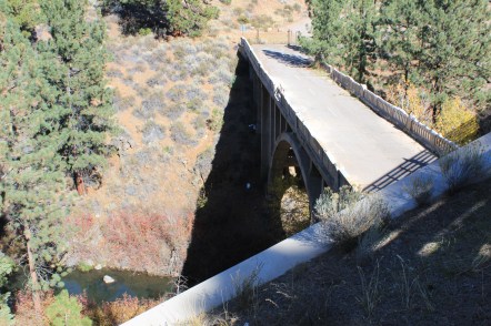 Underneath is a second stone bridge
