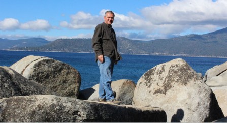 Lee was super brave climbing right up on the big rocks