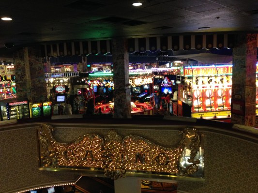 Casino downstairs and arcade upstairs