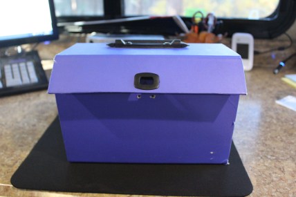 The small file folder I put my recipes in