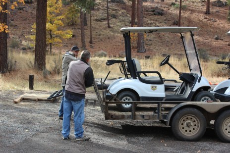 Lee and Stan dropping the gate