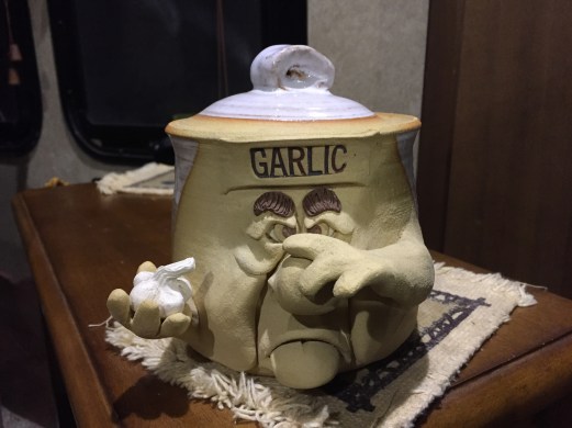 Local, handmade garlic keeper