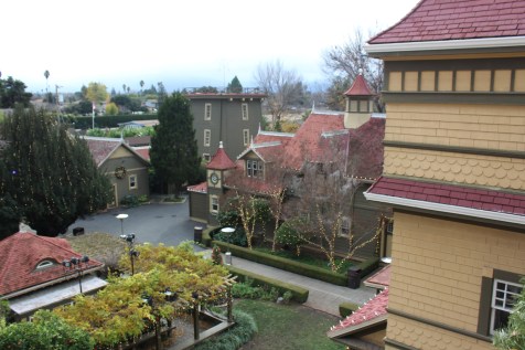 A view of the courtyard