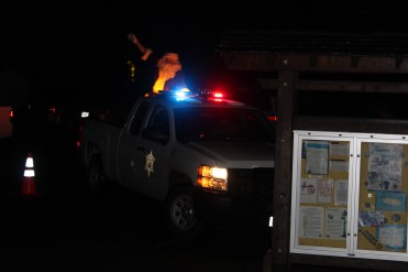 Santa came in on the back of a rangers truck