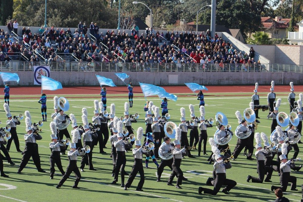 Marching in the Rose Bowl Parade is the "Super Bowl" for marching bands and they have to go through a rigorous competition process to make it