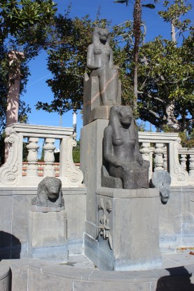 This statue was from Egypt and over 2,000 years old. It was carved with rocks. Unbelievable