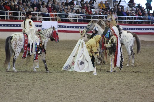 This group is the Calizona Appaloosa club. The horses were so pretty and the riders celebrate their native american heritage and 1,300 mile journey they made to Canada to escape the western soldiers 
