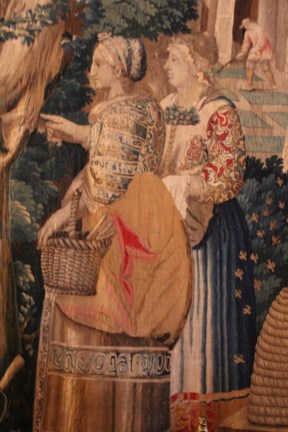 Beautiful tapestry in the dining room