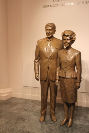 Nice statue of President and Mrs Reagan you could pose with