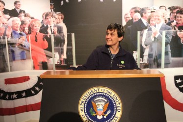 Couldn't resist standing behind the podium