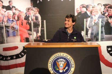 Couldn't resist standing behind the podium