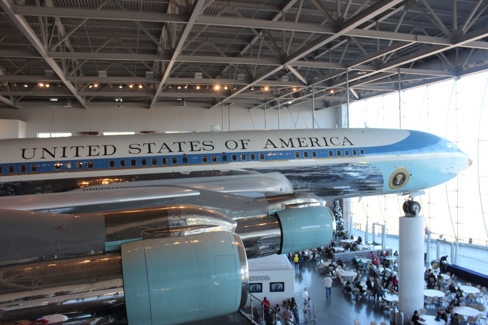 The coolest thing was a complete Air Force One Plane. It was dissamsembled and reassembled here with the building being built around it