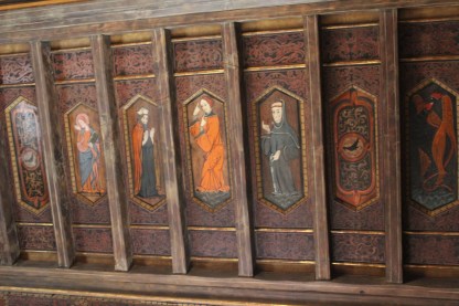 The paneling in his room was beautiful