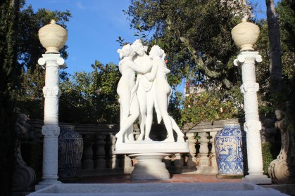 The Graces statue is outside one of the guest houses