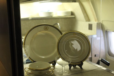 The very small galley even had its own white house dishes
