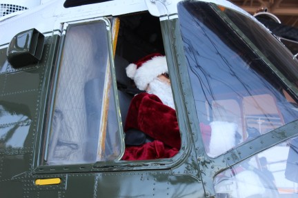 They had Santa flying the copter