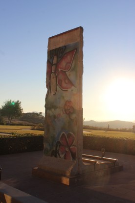 A piece of the Berlin Wall that was presented to him