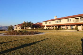 The back of the museum. Since it is built on a hill this is actually the third floor