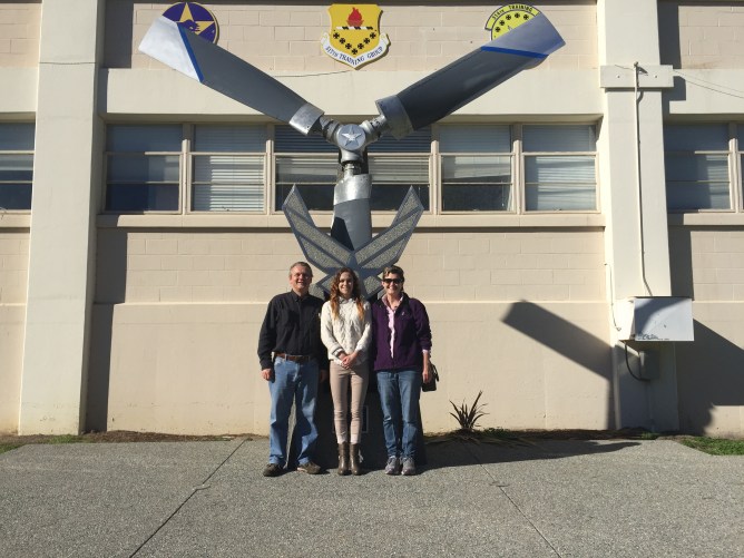 A nice person took our picture in front of where the airmen are promoted